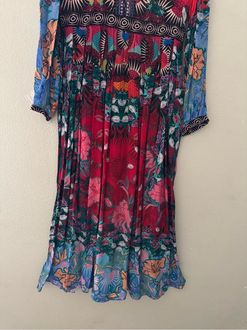 Anthropologie Bhanuni by Jyoti Maxi Dress 12 Feminine Bohemian Resort Chic NWT - Picture 10 of 16